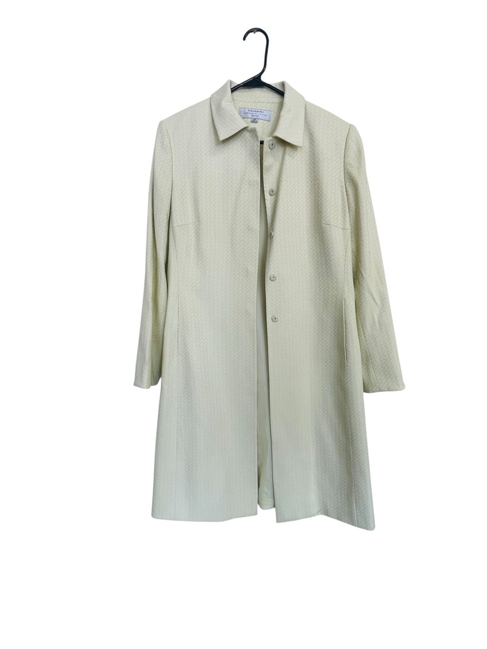 Tahari Arthur S. Levine Petite Textured Blazer Jacket Size 8P Light Green